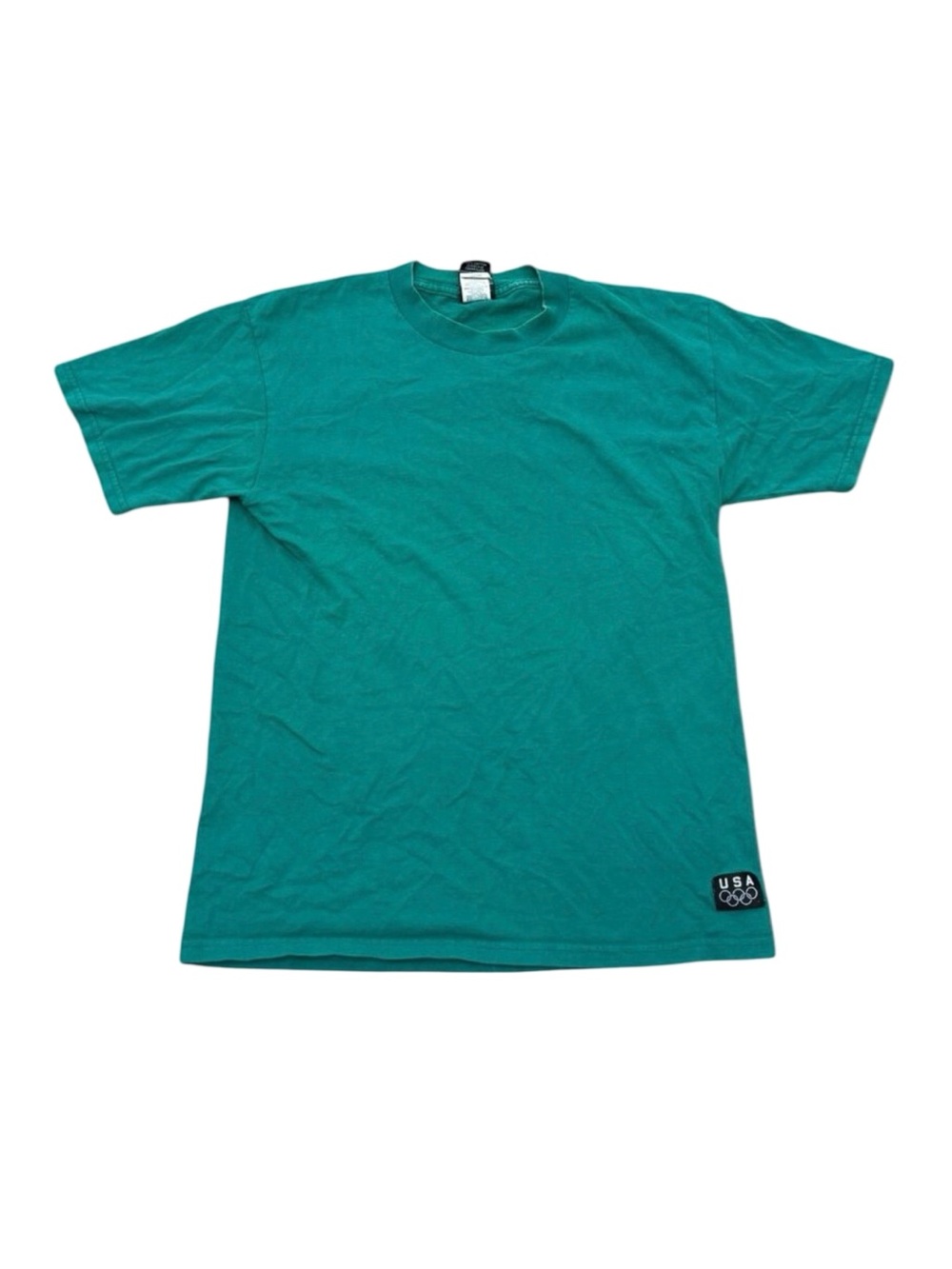 Vintage 1990s USA Olympics Green T-Shirt Made in USA Single Stitch